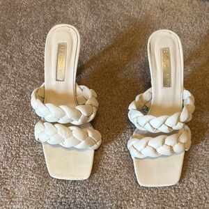 Billini Cream Braided Heels